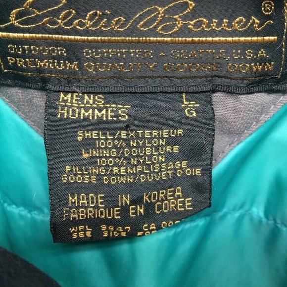 EDDIE BAUER Black Label VINTAGE 100 PERCENT GOOSE